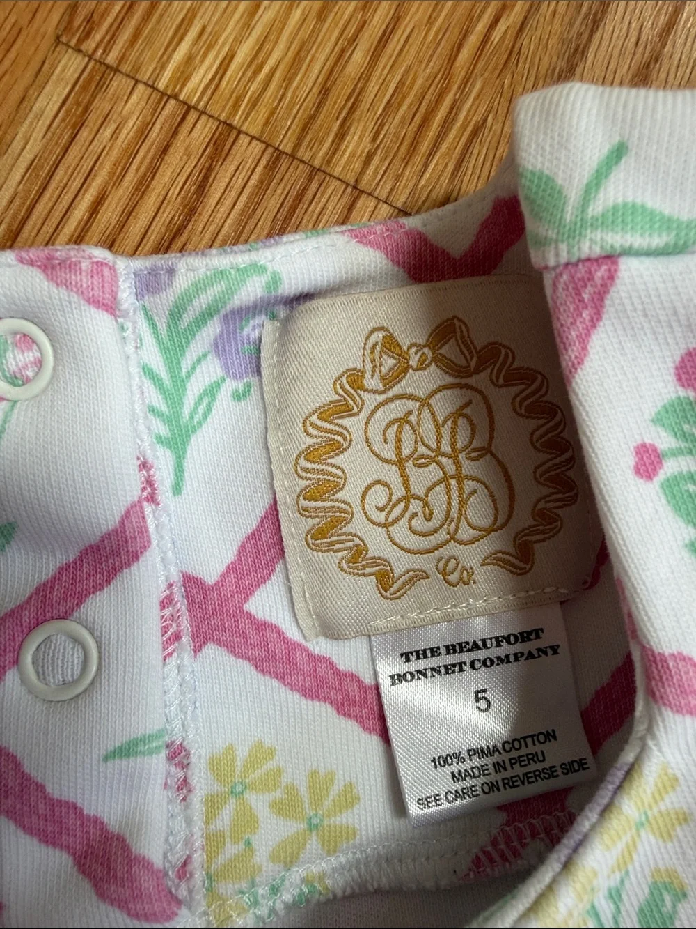 The Beaufort Bonnet Company Pink Floral Diamond-Print Girls' Dress